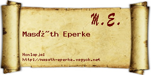 Masáth Eperke névjegykártya